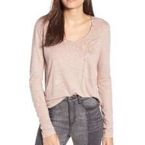 BP Long-Sleeve Women's Soft Pink Top